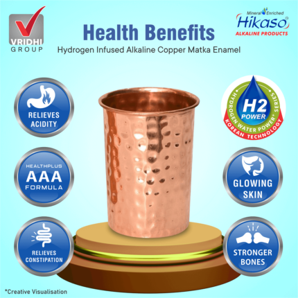 Hydrogen Infused Alkaline Copper Matka Enamel