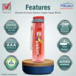 Minerals Enriched Alkaline Copper Sipper Bottle