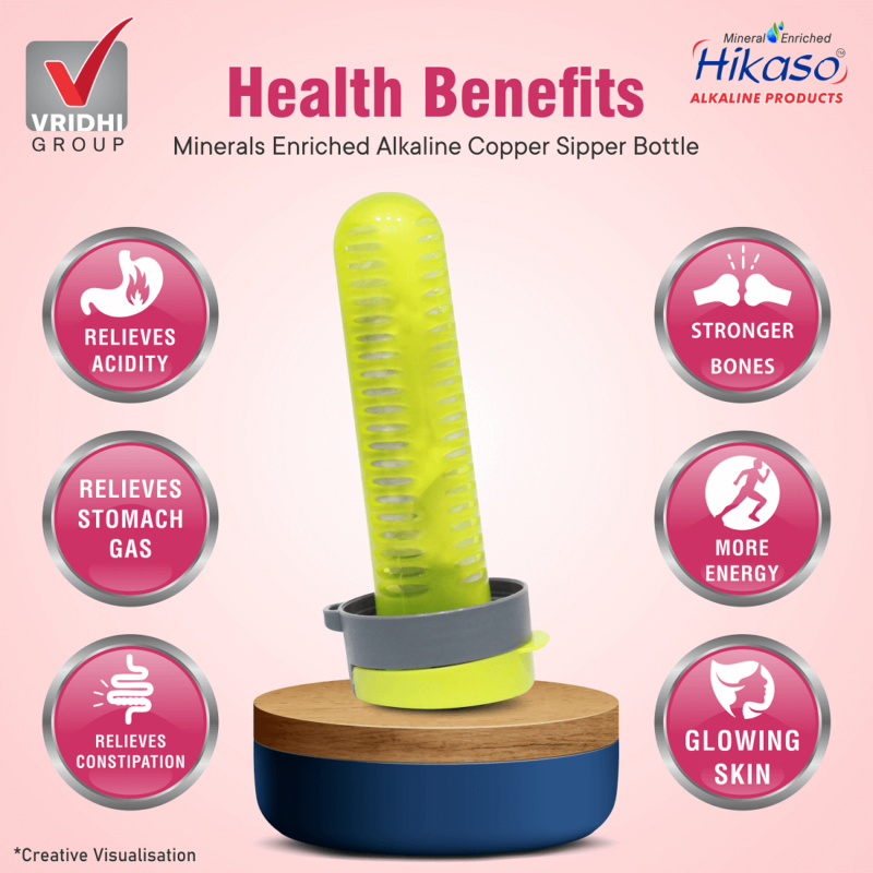 Minerals Enriched Alkaline Copper Sipper Bottle