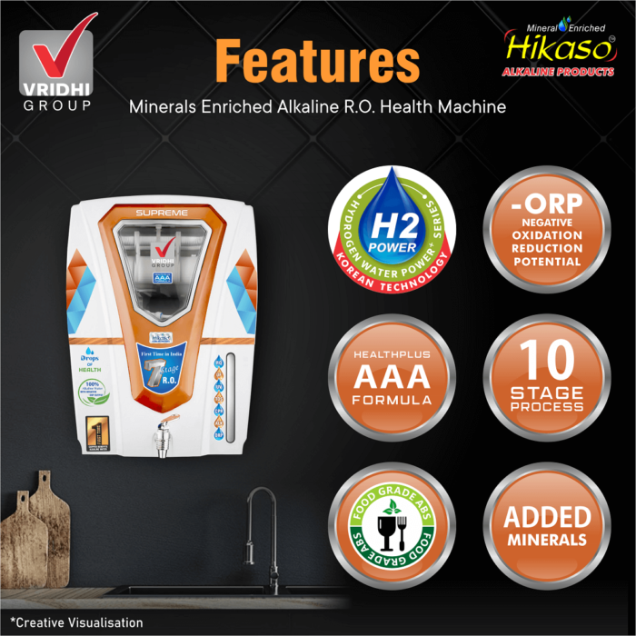 Features Minerals Enriched Alkaline R.O. Heath MAchine